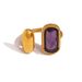 Stainless Steel Glass Zirconium Exaggerated Ring High End Ins Open Ring Titanium Steel Female Jewelry_ipsvogv.com