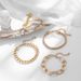 Fashion New Style Multi Smooth Mix Fried Dough Twists Chain Simple Thread Exaggerated Hip-hop Four Piece Bracelet_ipsvogv.com