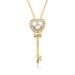 Gold Color Preserving Love Key Necklace Female Ins Clavicle Chain Korean Version Crystal Zircon Pendant Necklace_ipsvogv.com