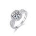 Brilliant moissanite ring S925 silver full of colored diamonds engagement ring female fashion simple Chinese Valentine's Day gift_ipsvogv.com