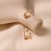 Niche zircon earrings brass plated K real gold bohemian style medieval texture earrings_ipsvogv.com
