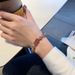 Natural Strawberry Crystal Pixiu Bracelet Women's Primordial Year Red Handrope Weaving Gift For Girlfriend_ipsvogv.com