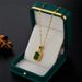 High Grade Red Green Pendant With Micro Inlaid Zircon Necklace For Women's 2022 New Year's Collarbone Chain Temperament_ipsvogv.com