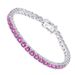 Light Luxury Colored Gemstone Bracelet 3/4/5mm Tennis Chain Sterling Silver Inlaid Cultured Ruby Bracelet Summer New Product_ipsvogv.com