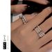 2025 New Niche Design Simple Ring Set For Both Men Women With A Cool And Aloof Style, Consisting Three Layers Of Pearl_ipsvogv.com