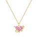 Hollow 【 】 Pink Love Light Luxury Charm Gorgeous Full Diamond Necklace Women's Versatile Clavicle Chain Titanium Steel 【 】_ipsvogv.com