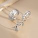 Ins Style Design, Metal Smooth Bow Geometric Thread Opening Ring, Index Finger Ring_ipsvogv.com