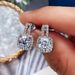Cao Shi's new earrings Korean version simple round diamond Zircon Earrings net red ins style_ipsvogv.com