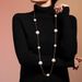 Jewelry High Gloss Bead Chain Stainless Steel PVD Electroplating Long Style Stacked Autumn/Winter Sweater Accessories_ipsvogv.com