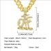 Creative splicing full diamond letter pendant Cuban hip-hop trendsetter street dance costume long men's necklace_ipsvogv.com