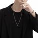 Wang Yibo's same necklace geometric pendant men's fashion hip hop light luxury niche design sense women's fashion brand versatile accessories_ipsvogv.com