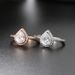 Classic heart shaped zircon women's engagement ring, real gold plated micro diamond ring, hot selling jewelry_ipsvogv.com