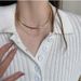 INS Japanese, Korean, Autumn And Winter Popular Simple Snake Bone Blade Double Layered Layered Strap Elegant Short_ipsvogv.com