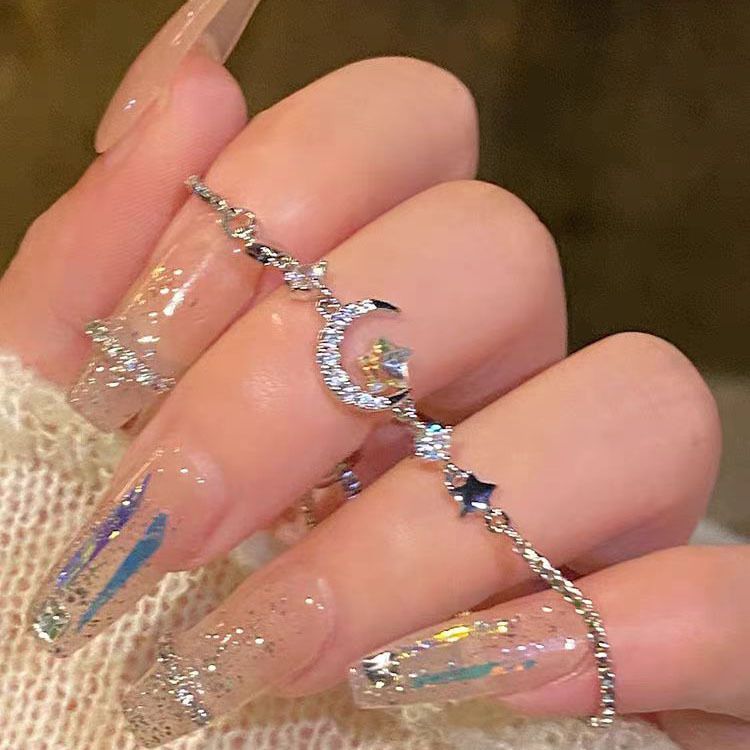 Micro Inlaid Star Moon Crystal Girls, New Zircon Bracelet For Best Friends, Light Luxury, Small And Exquisite Hand Rope_ipsvogv.com