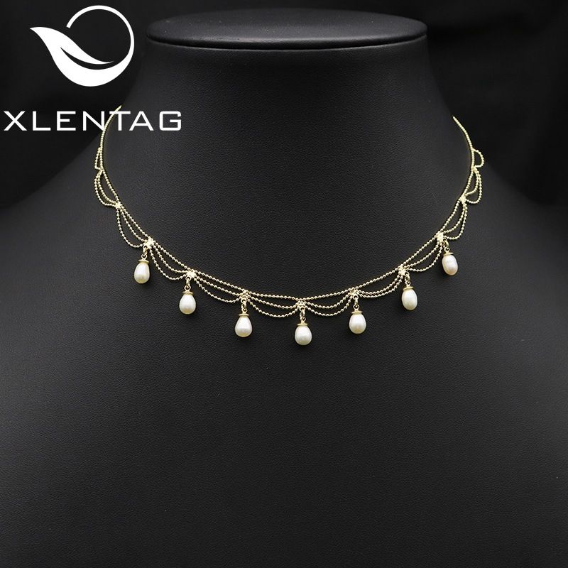 Natural Pearl Necklace Women, Niche Design Lace Tassel Necklace, Braided High-Quality Ins Style For Trendy Girls_ipsvogv.com