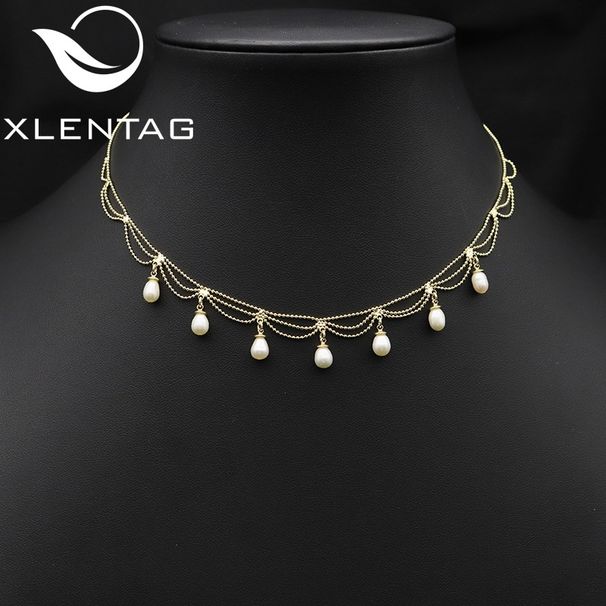 Natural Pearl Necklace Women, Niche Design Lace Tassel Necklace, Braided High-Quality Ins Style For Trendy Girls_ipsvogv.com