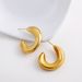 Stainless Steel White K Different Fading Love C Shaped Irregular Earrings For Ladies Personality Fashion_ipsvogv.com