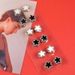 Black and white oil painting silk scarf buckle Muslim headscarf accessories magnetic buckle collar clip brooch headdress accessories_ipsvogv.com