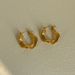 Fashionable Niche INS Retro Titanium Steel Pleated Seaweed Design Earrings_ipsvogv.com