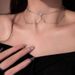 Star Tassel Rhinestone Chest Collarbone Necklace Internet Celebrity Light Luxury High-end Body Chain Pure Desire Style_ipsvogv.com