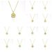 Religious Personality Statue Shell Micro Inlaid Zircon Catholic Our Lady Pendant Necklace Copper Plated Real Gold_ipsvogv.com