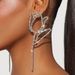 Fashion Hollow Rose Stud Earrings Women's Light Luxury Premium Pendant Earrings Rhinestone Earrings Earrings_ipsvogv.com