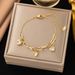 Stainless Fashionable Niche Design Commuting Versatile Diamond Inlaid Love Pdant Chain Titanium Steel Bracelet For_ipsvogv.com