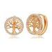 Women's Jewelry Copper Classic Tree Of Life Circle Inlaid Zirconium Earrings_ipsvogv.com