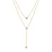 Double Diamond Tassel Titanium Steel Necklace, Women's Sweater Chain, Layered Style, Small And Fresh Personalized_ipsvogv.com