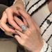Middle Aged Micro Inlaid Zircon Flower With High-end Feel, Light Luxury, Niche Design, Versatile Ring, Open Ring_ipsvogv.com
