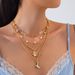 Fashionable Ins Stle Metal Flower Necklace, Personalized Boot Pendant,pearl Chain, Laered Necklace_ipsvogv.com