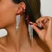 Unisex Earrings Personalized Tassel Earrings Fashionable Temperament Super Flash Diamond Claw Chain Earrings_ipsvogv.com