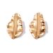 Ins Wind Liquid Metal Folded Flower Design Feel Leaf Petal Earrings_ipsvogv.com