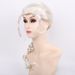 Children's Day Halloween Christmas girl performance cos princess silver hair braided long curly hair_ipsvogv.com