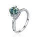 S Pure Silver D Color Moissanite Queen Noble Crown Couple's Pair Wedding Ring GRA_ipsvogv.com