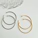 Women’s Jewelry Set Fashion Niche INS Retro Titanium Steel Simple 65MM Exaggerated Thin Earrings_ipsvogv.com