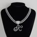New Alloy Trendy 26 English Letter Diamond Heart Pendant Personalized Cuban Chain Street Hip Hop Necklace Accessories_ipsvogv.com