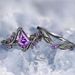 Sanjie Style New Irregular Diamond Female Instagram Creative Branch Cross Gun Black Matching Ring_ipsvogv.com