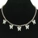 Korean version full diamond with five small butterflies, women's collarbone chain necklace accessories, fashionable and_ipsvogv.com