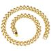 Men's 12mm smooth peach heart Cuban splicing chain street hip-hop style heart-shaped necklace_ipsvogv.com
