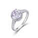 Millennium Rose Cut Zirconium Ring S925 Silver Surrounded By Super Flash Gemstone Finger Ring Fashion Simple_ipsvogv.com
