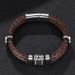 Fashion Woven Bracelet Micro Inlaid High-end Leather Double Rope Stainless Steel Magnetic Buckle Accessory_ipsvogv.com