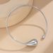 Fashionable Instagram Geometric Metal Large Water Drop Open Collar Punk Simple Clavicle Necklace Choker_ipsvogv.com