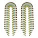 Personality exaggerated colorful full diamond tassel earrings high end super flash design earrings temperament earrings_ipsvogv.com