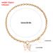 Simple White Butterfly Fritillary Necklace, Temperament Metal Thick Aluminum Chain Sweater Chain_ipsvogv.com