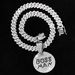 INS English Letter Full Diamond Hip-Hop Pendant Necklace Cuban Chain Men's Trendy Jewelry_ipsvogv.com