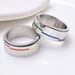 Decompression Rotation New Titanium Steel Rotatable Rainbow Ring Jewelry_ipsvogv.com