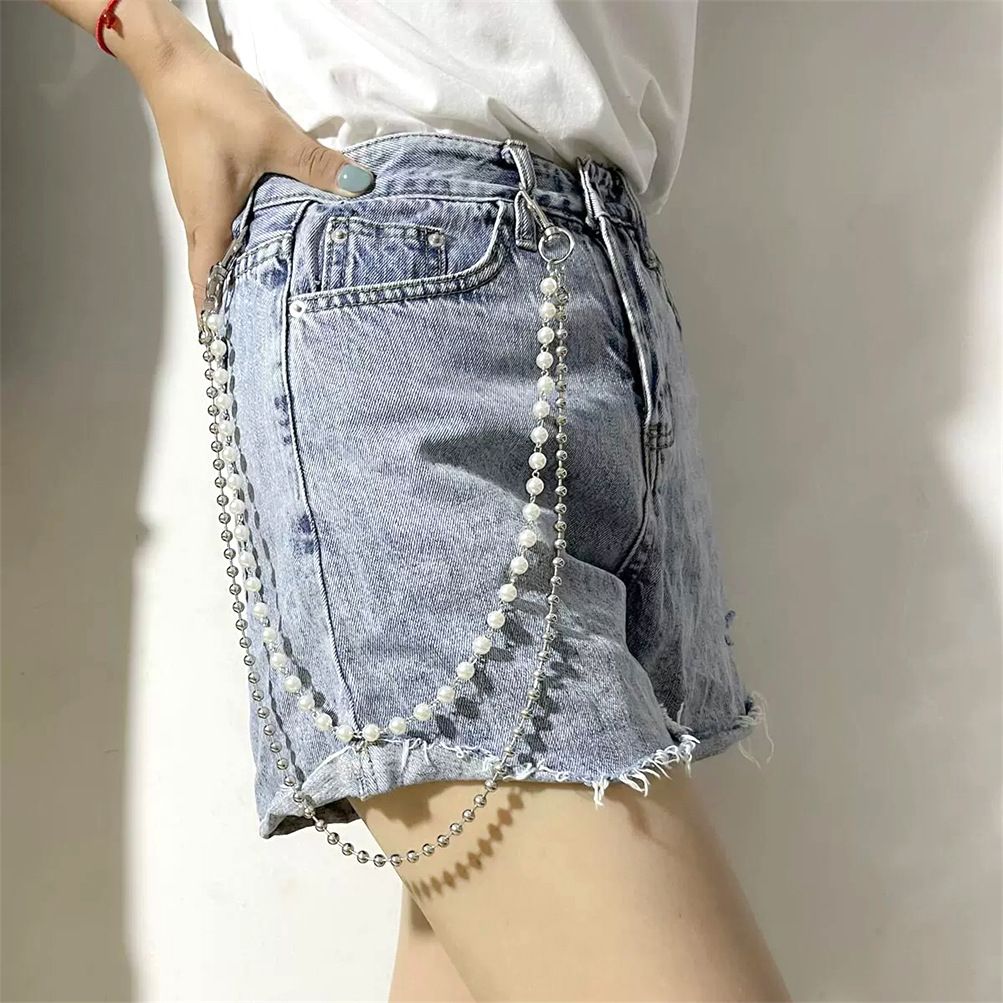 Pearl Double Waist Chain Punk Metal Chain Trouser Chain Accessories_ipsvogv.com
