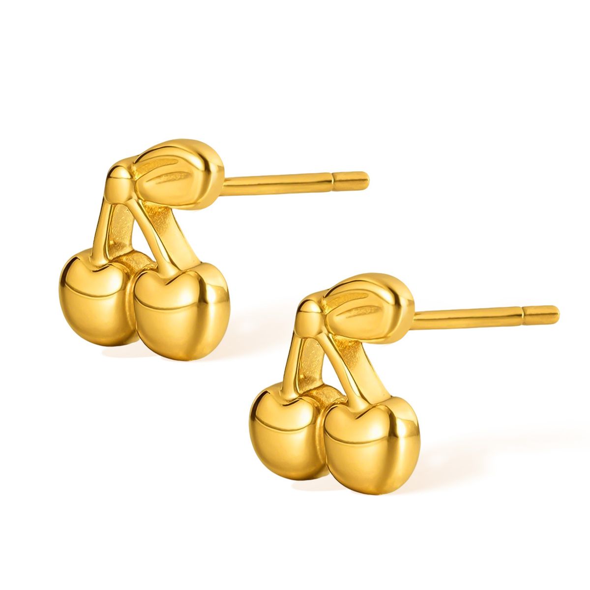 Women's Jewelry Fashion Niche Design Earrings Stainless Steel Simple And Exquisite Fruit Cherry Ladies Earrings_ipsvogv.com