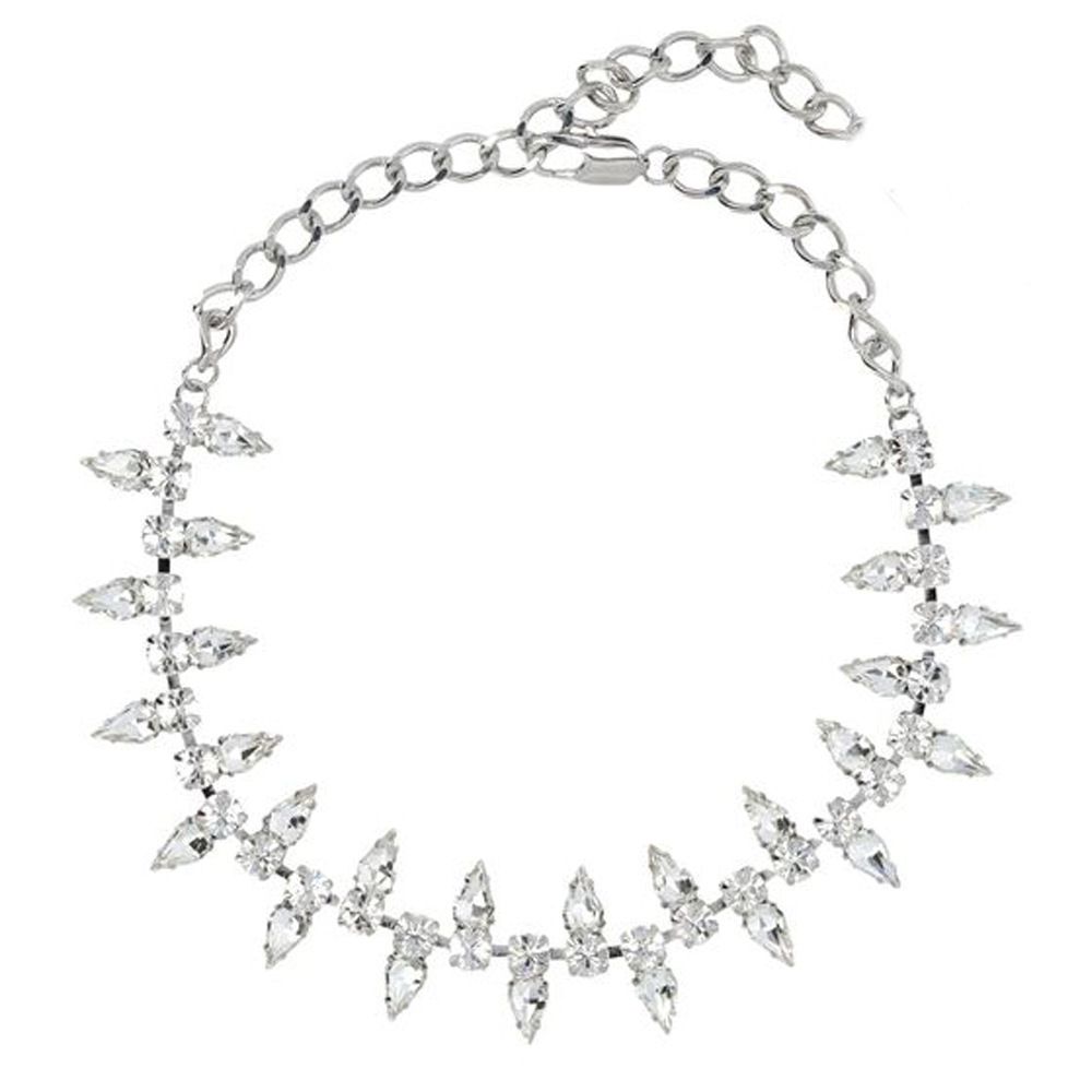 new accessories small tooth luxury rhinestone necklace trend fashion personality full diamond clavicle chain_ipsvogv.com